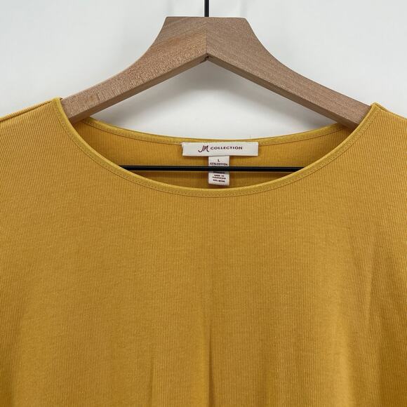 Christopher & Banks Wrap Skirt 14 Black Red Gold Floral Midi Side Button & Top - Picture 5 of 9